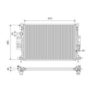 Motorradiateur  VALEO 701364