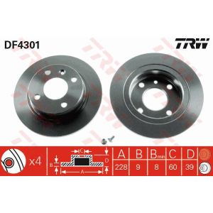 Remschijf TRW DF4301
