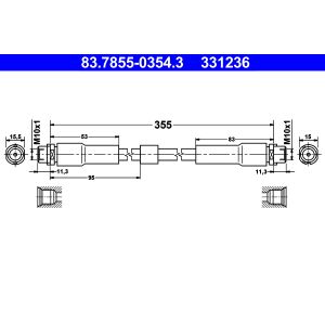 Bremsschlauch ATE 83.7855-0354.3