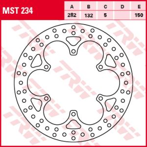 Bremsscheibe TRW MST234, 1 Stück