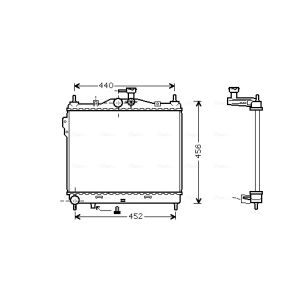 Motorradiateur  AVA COOLING HYA2101
