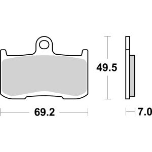 Bremsbelagsatz, ohne Straßenzulassung BREMBO 07KA2305