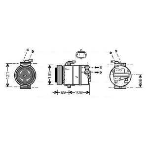 Compressor, ar condicionado AVA COOLING OLAK358
