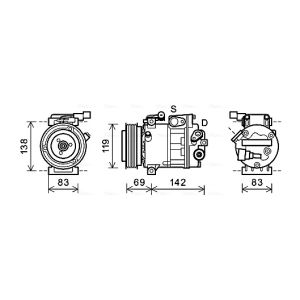 Compressor, ar condicionado AVA COOLING HYK281