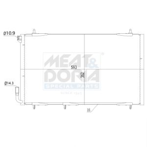 Condenseur (climatisation) MEAT & DORIA 991172