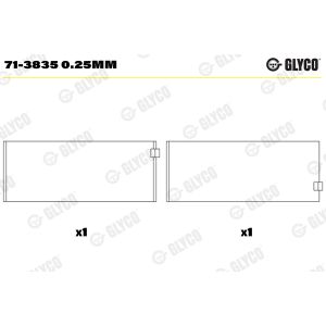 Pleuellager GLYCO 71-3835 0.25mm