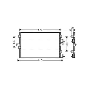 Condensador, sistema de ar condicionado AVA COOLING CR5114 AVA