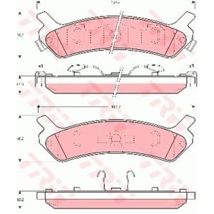 Bremsbelagsatz TRW GDB896, Hinten