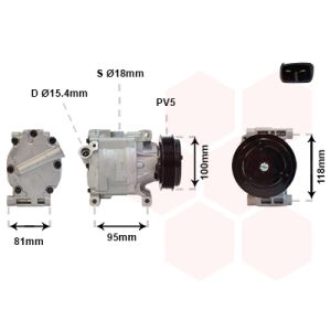 Compressor, ar condicionado VAN WEZEL 1700K090