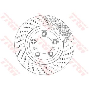 Disco freno TRW DF6721S anteriore, ventilato, perforato, altamente carbonizzato, 1 pezzo