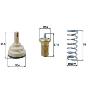 Thermostat (liquide de refroidissement) BEHR MAHLE TX 181 95D