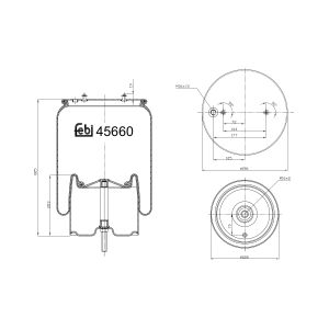 Fuelle de resorte, suspensión neumática FEBI BILSTEIN 45660