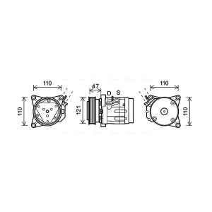 Compressor, ar condicionado AVA COOLING CTK036