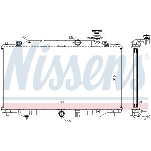 Kühler, Motorkühlung NISSENS 68536