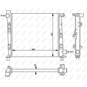 Radiador, refrigeración de motor NRF 54717