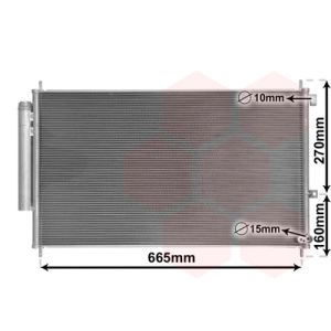 A/C-kondensor VAN WEZEL 25015701