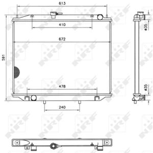 Radiator, motorkoeling NRF 52082