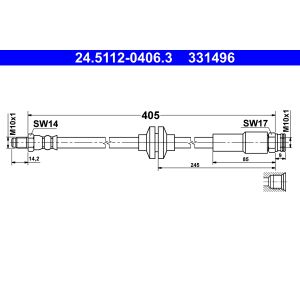 Bremsschlauch ATE 24.5112-0406.3
