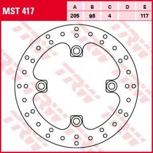 Disco de freno LUCAS TRW MST417, 1 Pieza