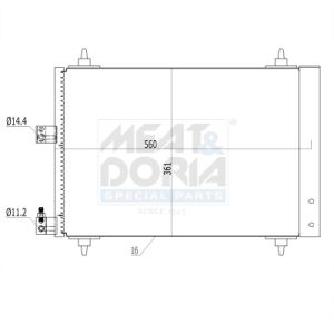 Condenseur (climatisation) MEAT & DORIA 991164