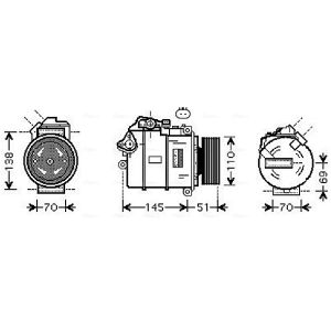 Compresor, aire acondicionado AVA COOLING BWAK384