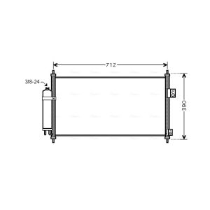 Condensador, sistema de ar condicionado AVA COOLING DN5263D
