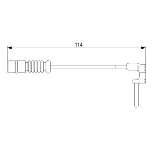 Sensor de desgaste das pastilhas de travão, dianteiro  BOSCH 1 987 473 011