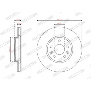 Disco freno FERODO DDF3208C, 2 Pezzi