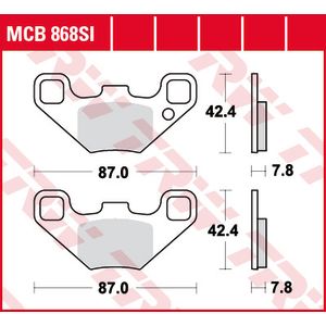 Conjunto de pastilhas de travão TRW MCB868SI