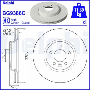 Disco de freno DELPHI BG9386C