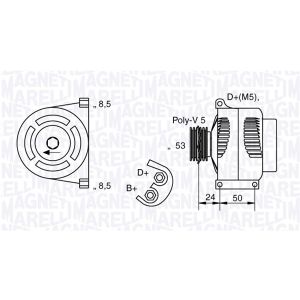 Alternatore, generatore MAGNETI MARELLI 063377009010