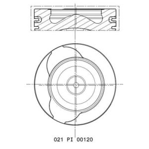 Pistão MAHLE 021 PI 00120 002