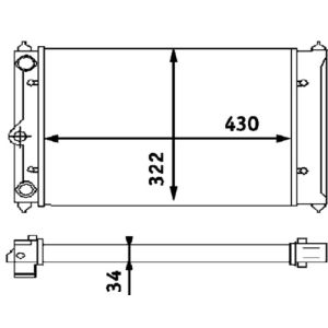 Arrefecedor do motor MAHLE CR 408 000S