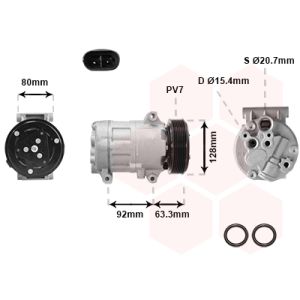 Compressor, ar condicionado VAN WEZEL 4300K369