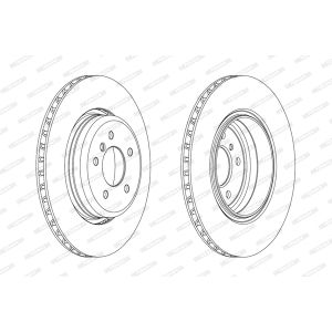 Bremsscheibe FERODO DDF2154C-1 hinten, belüftet, 1 Stück