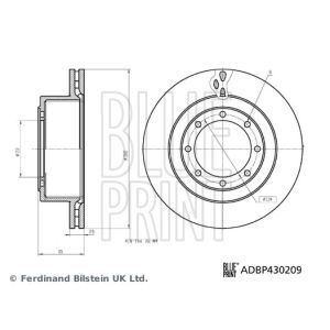 Disco de travão BLUE PRINT ADBP430209