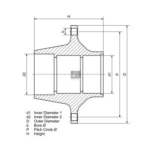 Cubo da roda DT SPARE PARTS 3.67611