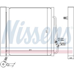 Kondensor, luftkonditionering NISSENS 94543