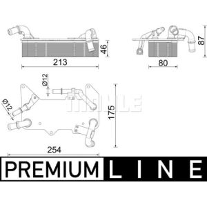 Öljynjäähdytin, automaattivaihteisto MAHLE CLC 287 000P