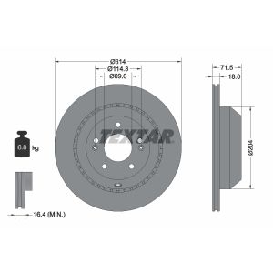 Disque de frein TEXTAR 92300803