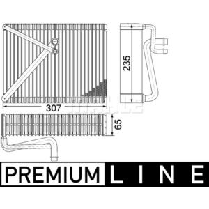 Verdampfer, Klimaanlage MAHLE AE 87 000P