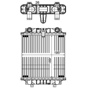 Radiador, arrefecimento do motor BEHR MAHLE CR 1202 000P