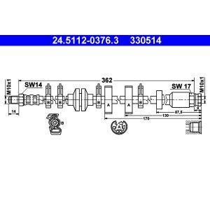 Bremsschlauch ATE 24.5112-0376.3