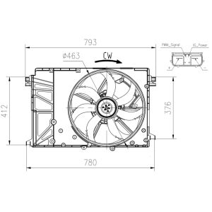 Ventilateur, refroidissement du moteur NRF 47932