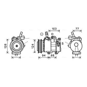 Compressor, ar condicionado AVA COOLING HYK318
