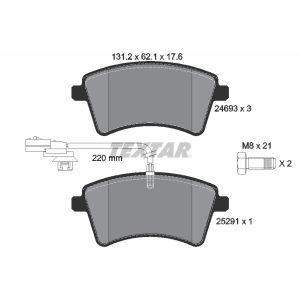 Set di pastiglie freno TEXTAR 2469306, fronte