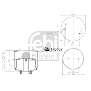 Fuelle de resorte, suspensión neumática FEBI BILSTEIN 176407