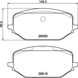 Remblokkenset, schijfrem PRIME LINE BREMBO P 61 142