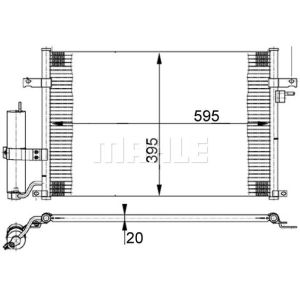 Condensador, aire acondicionado MAHLE AC 384 000S