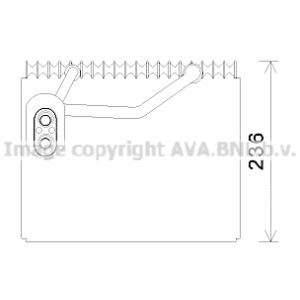 Evaporador, aire acondicionado AVA COOLING HYV367